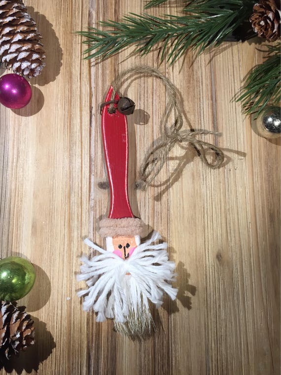 Hand-painted and Handcrafted Santa Paintbrush Christmas | Etsy