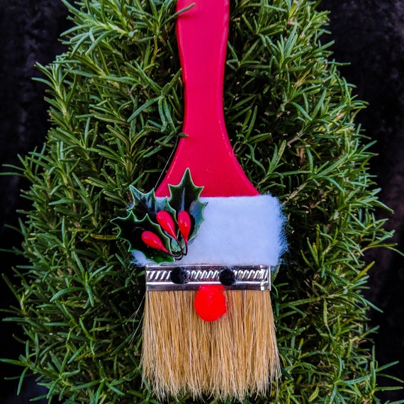 Santa Paint Brush Ornament | Etsy