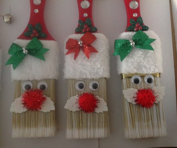 1 Santa Paint Brush Ornament Tree Ornament Santa Claus | Etsy