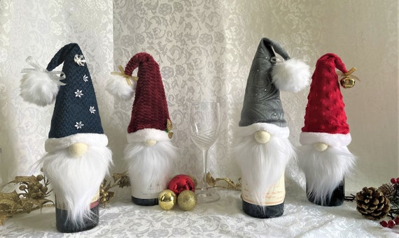 Gnome Christmas Luxury Collection Wine Bottle Cover/christmas | Etsy