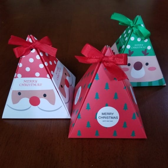 Holiday Pyramid Gift Boxes | Etsy