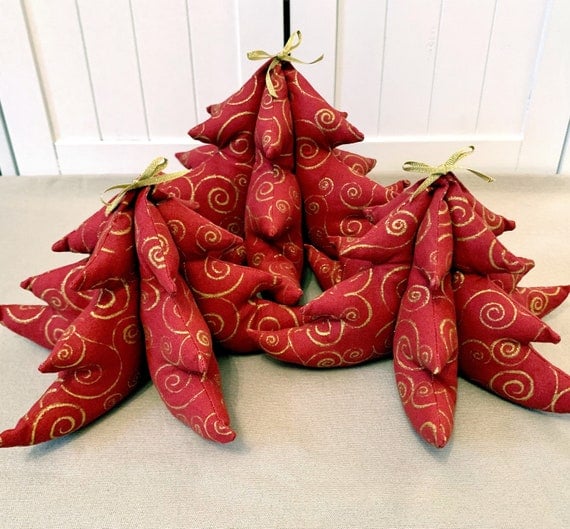 Plush Christmas Trees Mini Christmas Tree Decoration Holiday | Etsy