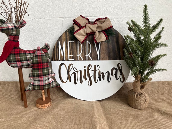 Merry Christmas Sign | Etsy