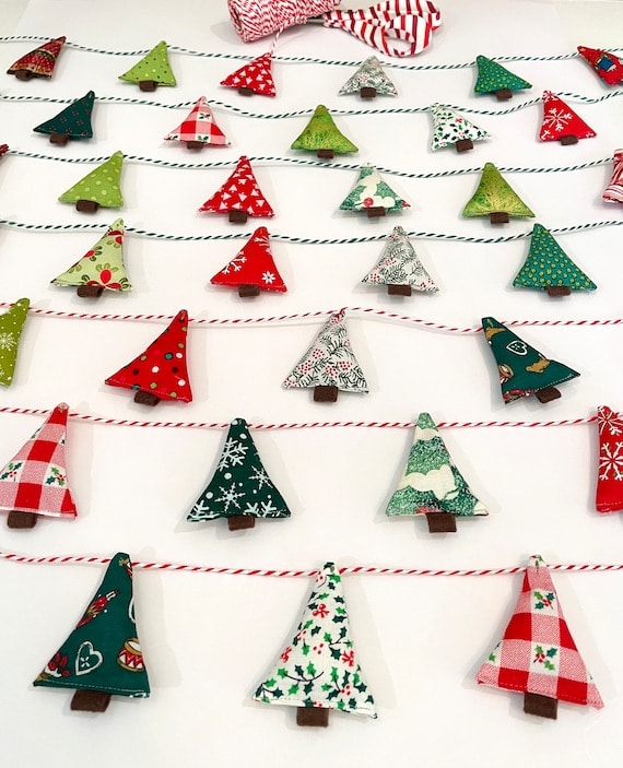 Mini Tree Christmas Garland Christmas Mantel Decor Mini | Etsy