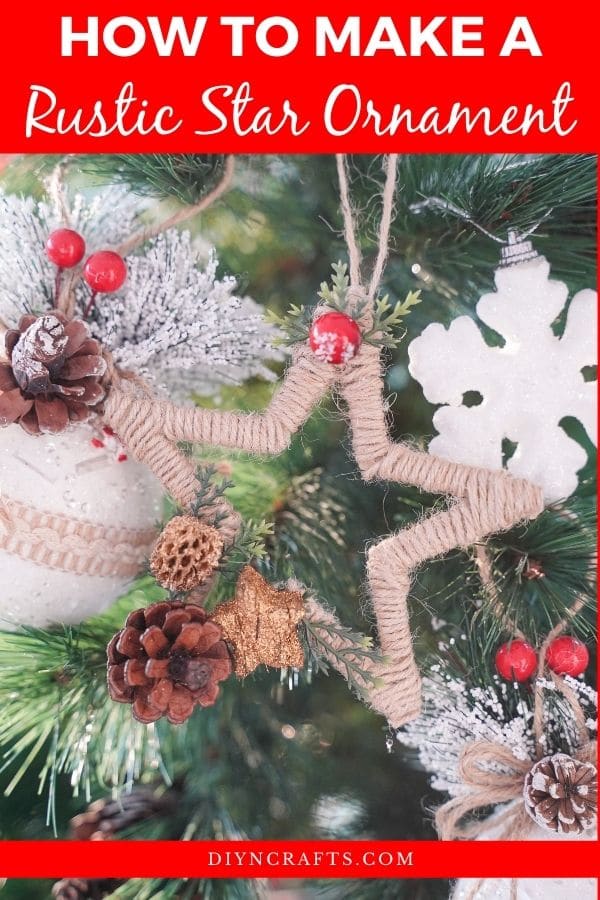 Rustic Twine Wrapped Star Christmas Ornament - DIY & Crafts