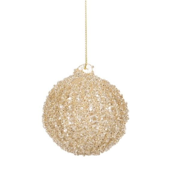 Gold Glitter Christmas Ball Ornament | Etsy