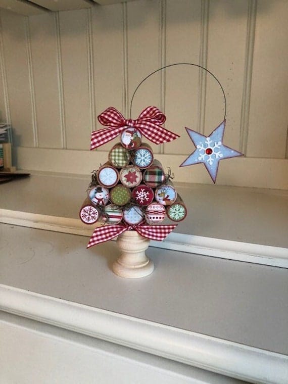 Handmade Whimsical Wine Cork Christmas Tree One of A Kind | Etsy