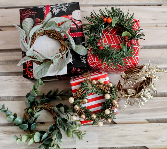 Mini Grapevine Wreath Ornaments Christmas Wreath Ornaments | Etsy