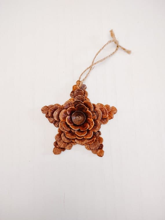 Pinecone Ornament Star Shaped Ornament Handcrafted Ornament | Etsy