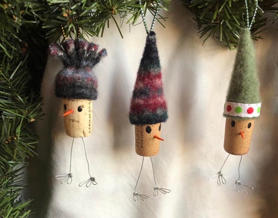 Wine Cork Bird Ornaments Handmade Christmas Ornaments | Etsy