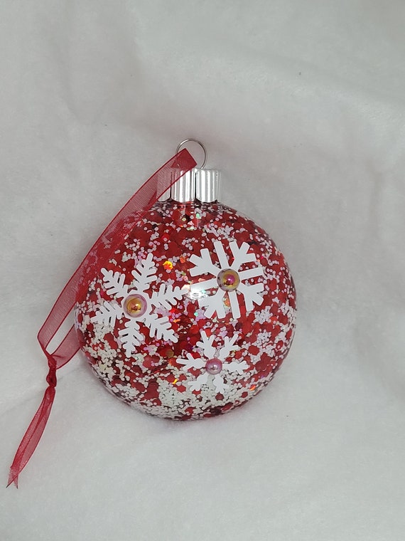Handmade Glitter Christmas Ornament. | Etsy