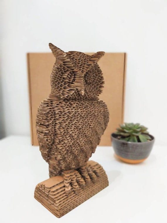 Owl DIY Cardboard Kit Sculpture | Etsy