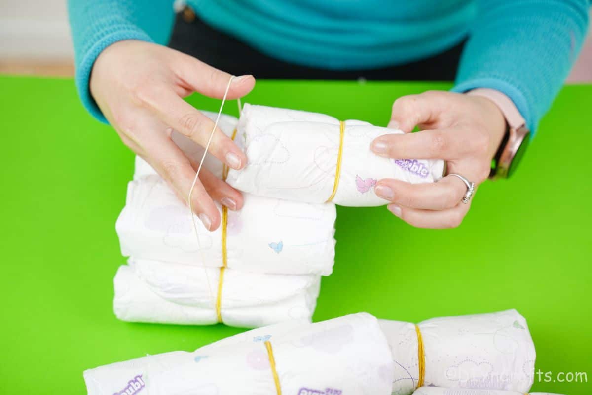 banding off diapers with rubber bands