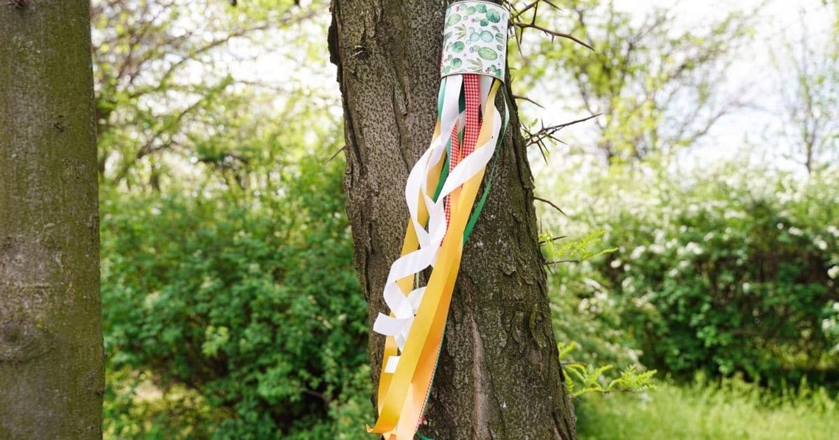 Colorful Upcycled Tin Can Wind Sock Decoration - Make House Cool