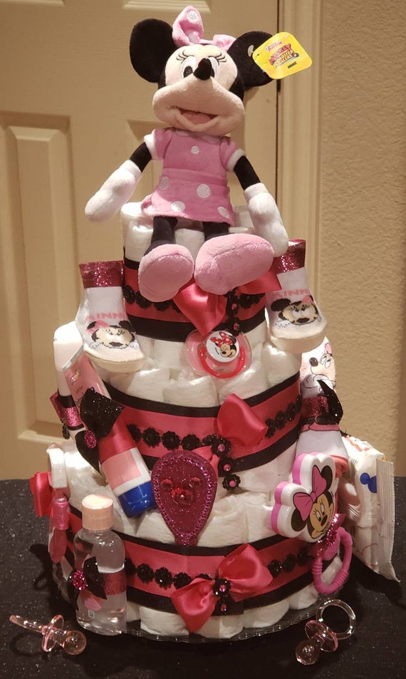 Minnie Mouse Diaper Cake | Etsy