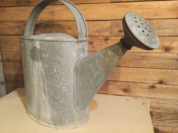 Watering Can Galvanized Metal Antique | Etsy