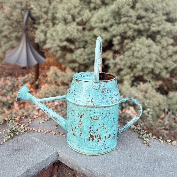 Antique Blue Watering Can Garden Decor Garden Tools | Etsy