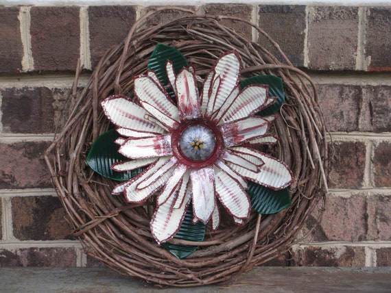 Recycled Metal Flower/ Metal Art/ Tin Can Flower/ Garden/ Yard | Etsy