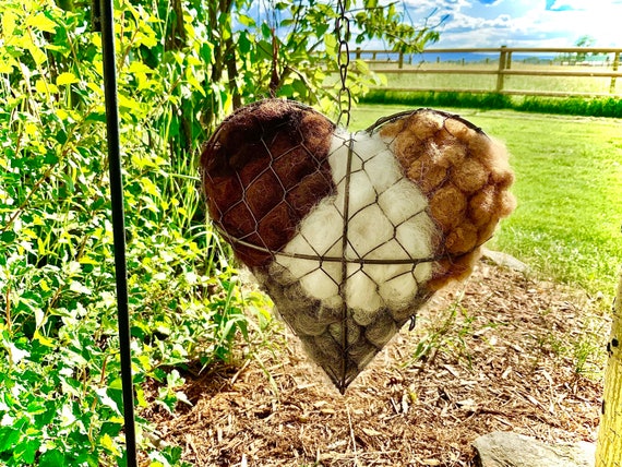 Bird Nesting Heartflat Back 3D Front Filled With 100% | Etsy