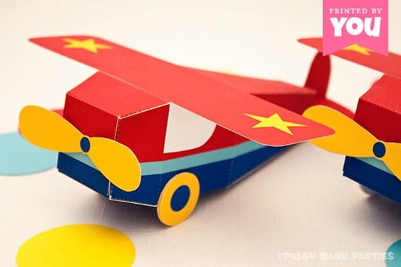 Go Airplane Favor Box : Print at Home Toy Plane Full-color | Etsy