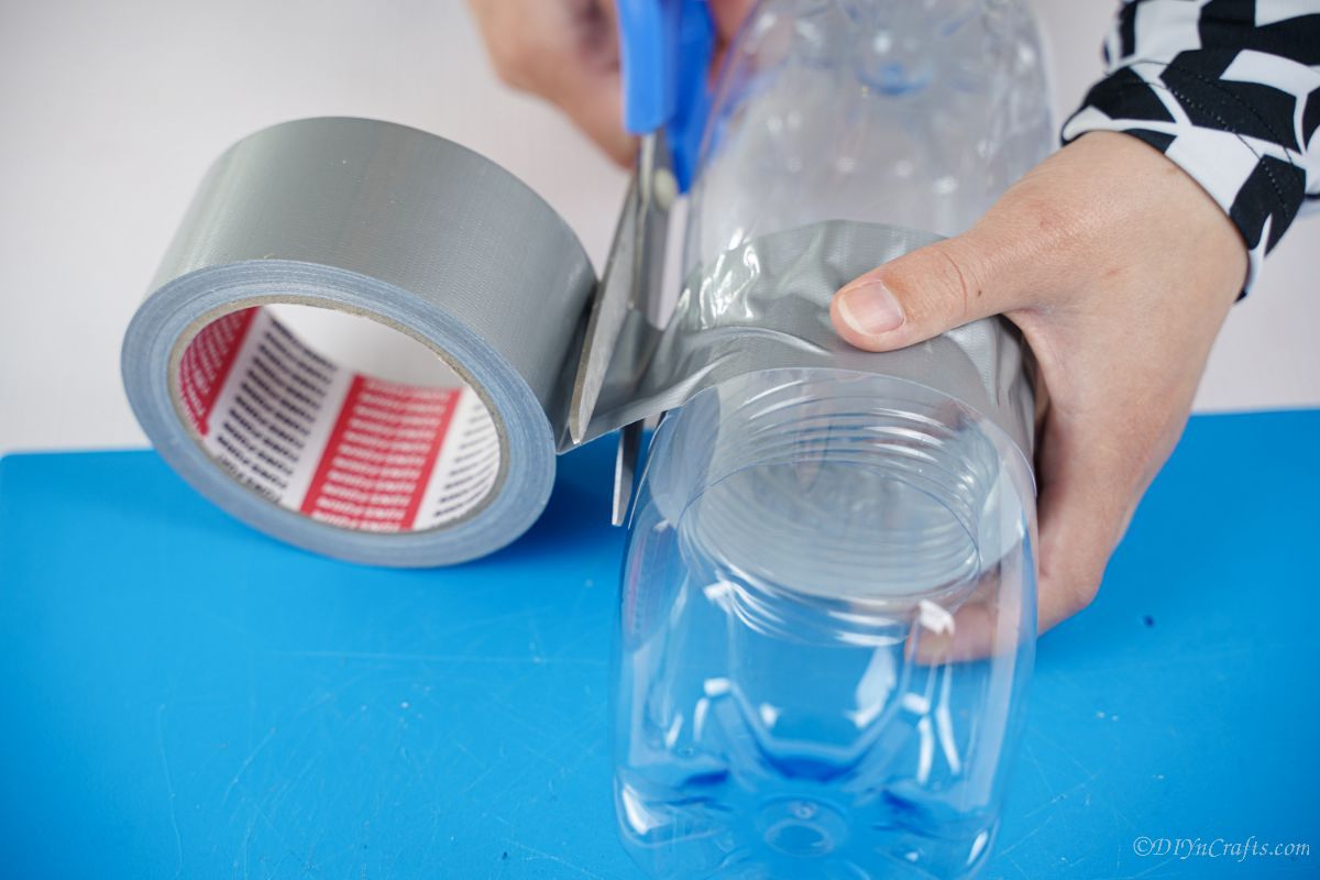 duct tape taping bottles together