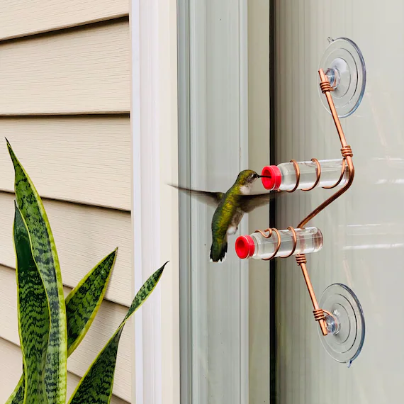 Geometric Window Hummingbird Feeder Sweet Feeders Geo | Etsy