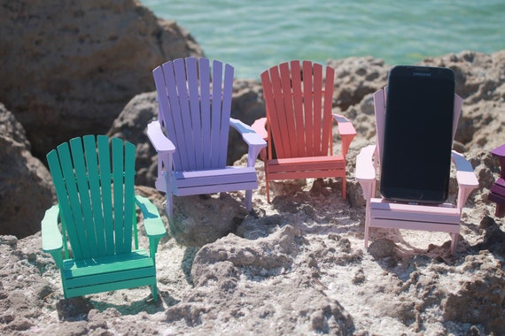 Wood Adirondack Chair Cell Phone Stand Beach Decor Phone | Etsy