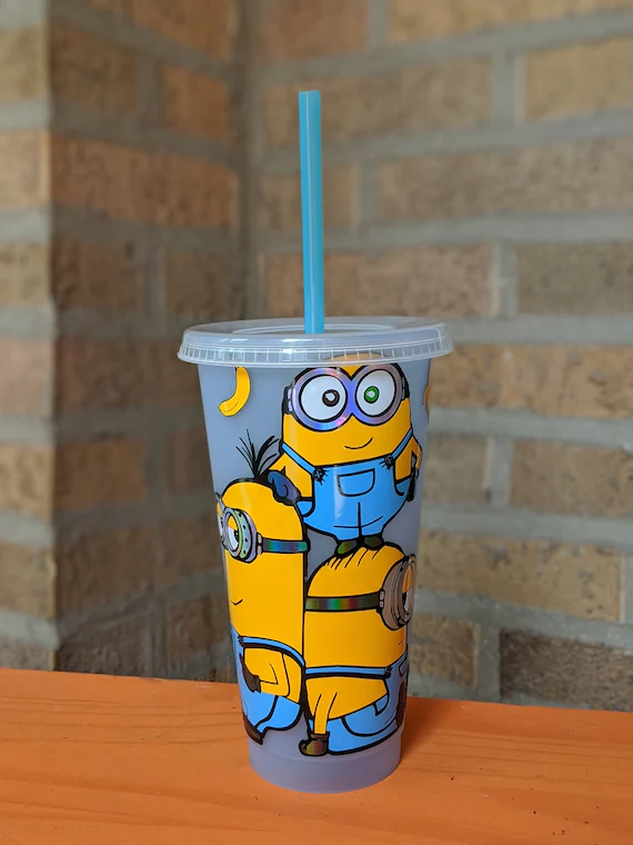Minions Color Changing Cup Minions Starbucks Cup Banana | Etsy
