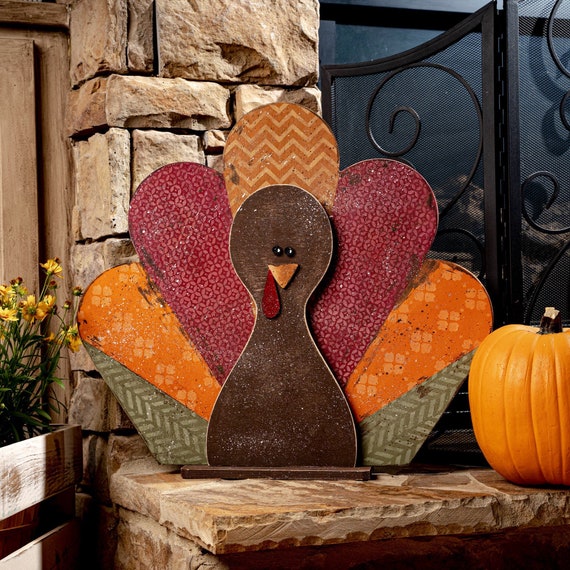 Standing Turkey Kit Unfinished Wood Holidays Thanksgiving | Etsy