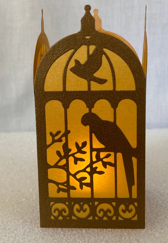 BIRDCAGE Mini Lantern for Battery Tea Lights Dark Bronze | Etsy