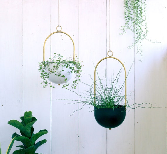Hanging Planter Indoor or Outdoor Minimalist Planter Basket | Etsy