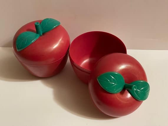 2 Count Plastic Apple Red 3-inch-tall Opens Decor Party Favor | Etsy