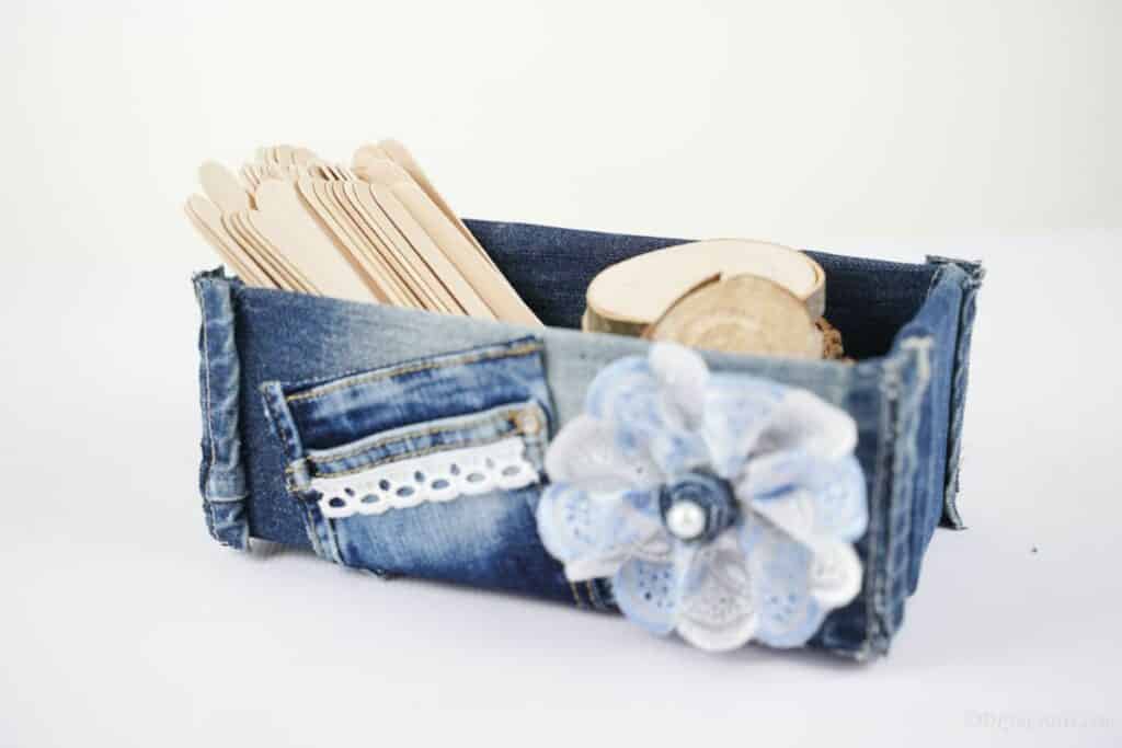 DIY Denim Covered Storage Box - DIY & Crafts