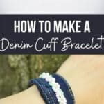 DIY Upcycled Denim Cuff Wristband - DIY & Crafts