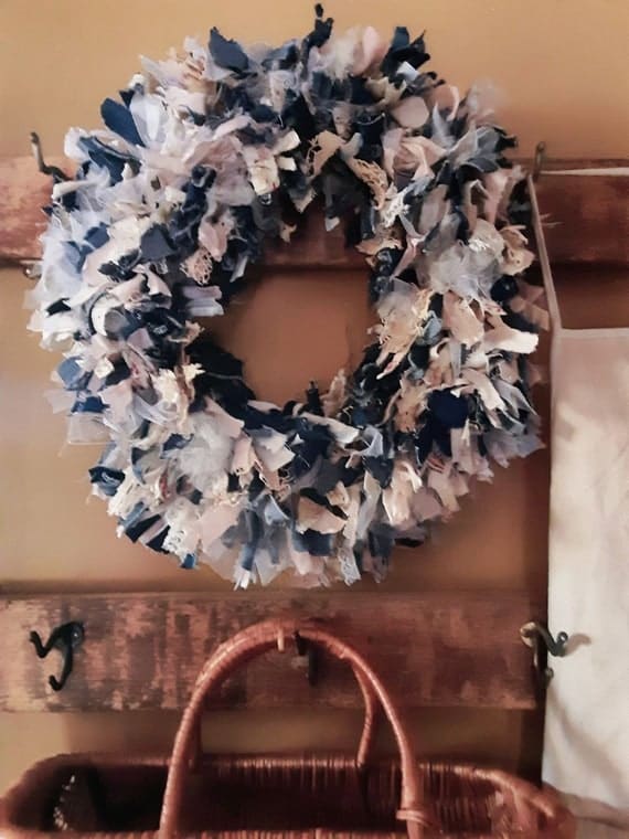 Denim & Lace 20 Handmade Rag Wreath FREE SHIPPING - Etsy