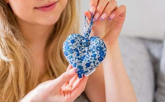 Liberty of London Print Lavender Filled Heart 6cm or 10cm - Etsy