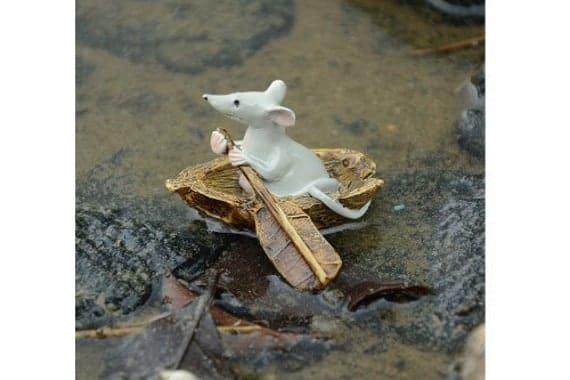 Mouse Rowing Boat Fairy Garden Mini Mouse Miniature Mouse - Etsy