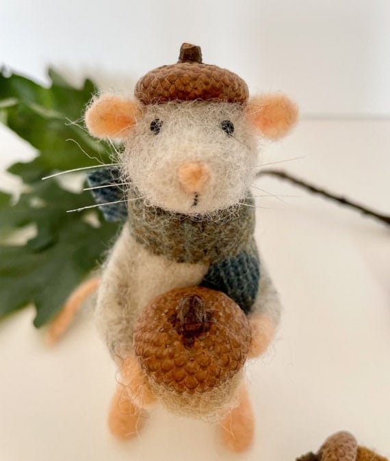 Needle Felted Mouse Felted Animal Sculpture Felt Mouse - Etsy