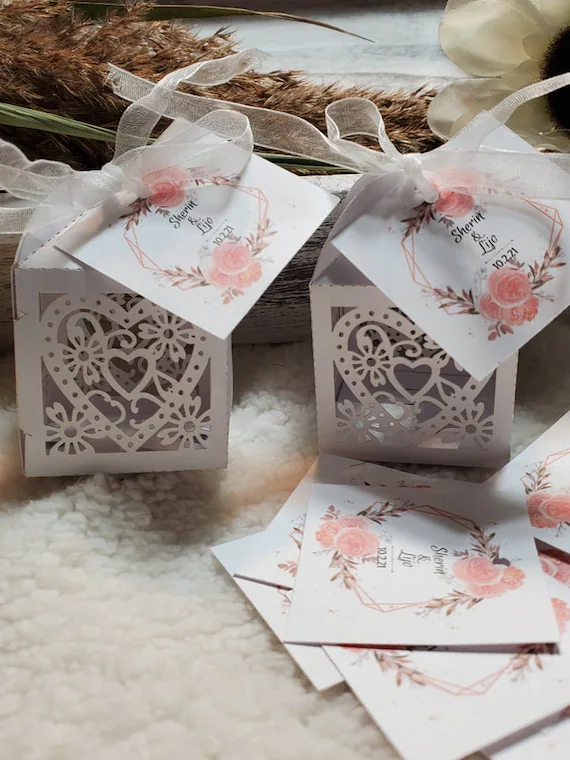 Heart Favor Box Beautiful Heart Box Ornate Lace Heart - Etsy