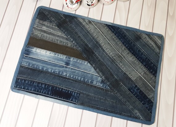 Jeans Rectangular Rug Denim Waist Bands With Felt - Etsy