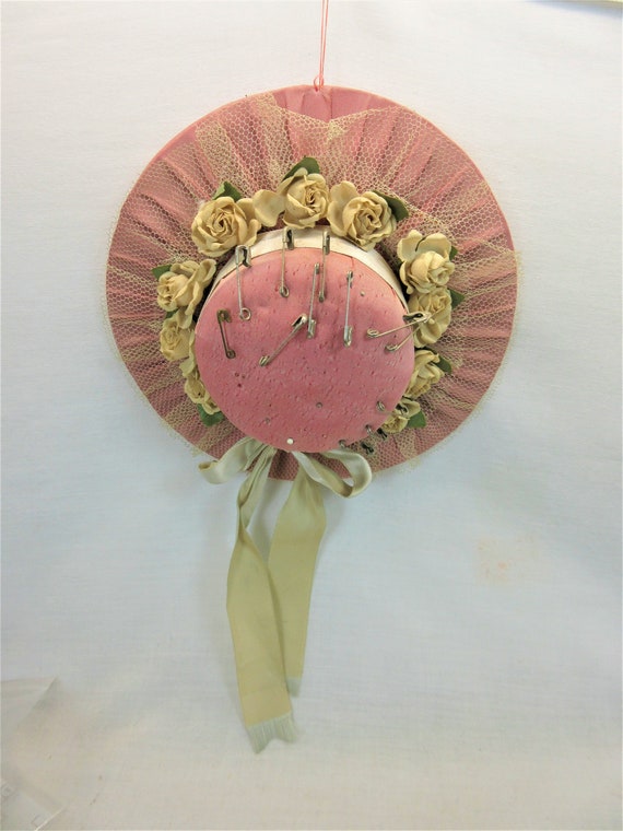 Vintage Pink Hat Pin Cushion - Etsy