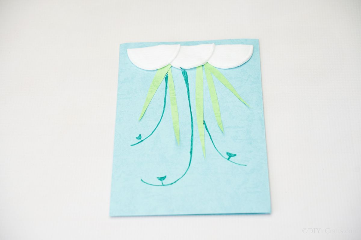 card with grass and stems