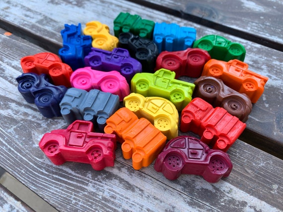 Car and Truck Crayons 20 Car Party Favors Vehicle Party - Etsy