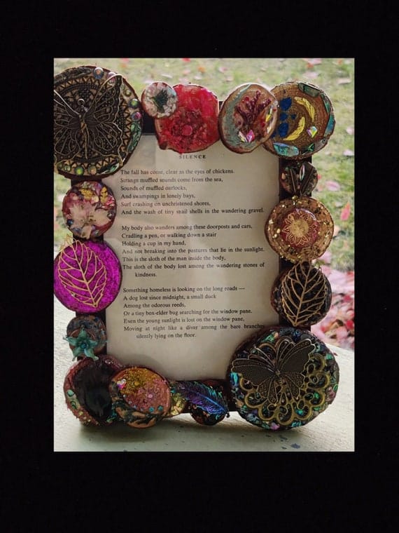 5x7 Dried Flowers & Abalone Shell Super Unique Frame - Etsy