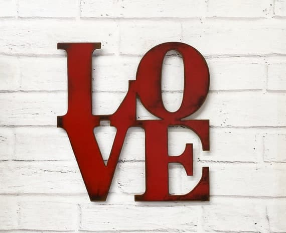 LOVE Wall Art Metal Sign 817 or 20 Love - Etsy
