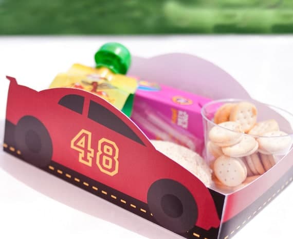 Red Race Car Printable LUNCH / SNACK TRAY Editable Number - Etsy