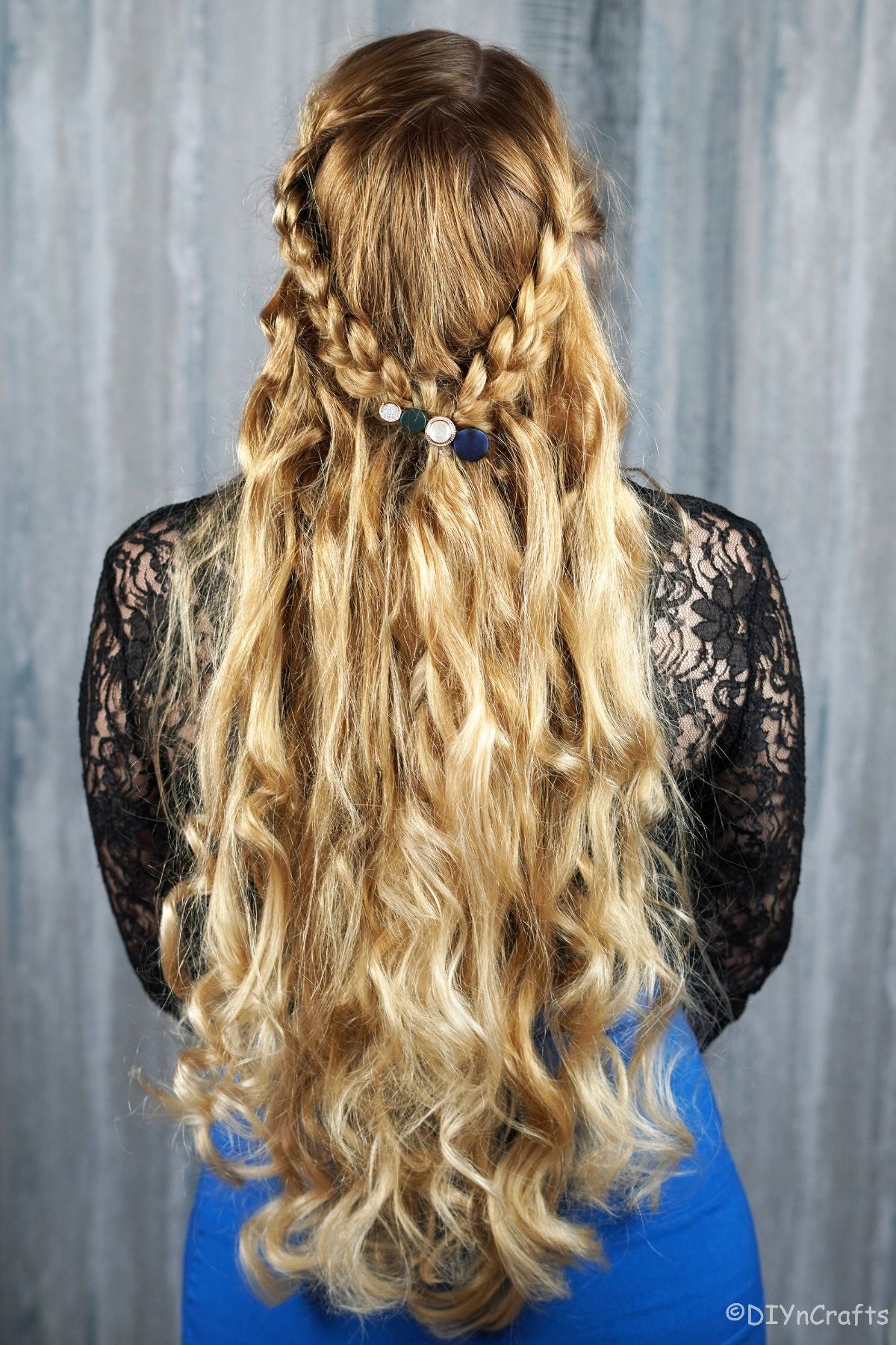 Braided Crown Half Up Half Down Hairstyle - DIY & Crafts