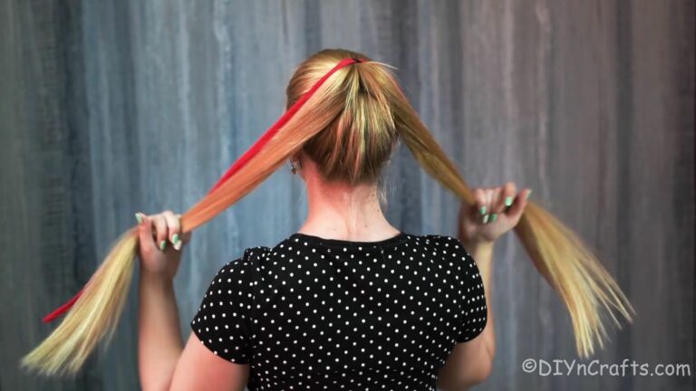 High Twisted Bun with Ribbon Hairstyle - DIY & Crafts