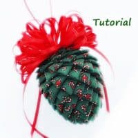 Tutorial: How to Make Fabric and Ribbon Pinecone Ornaments - Etsy
