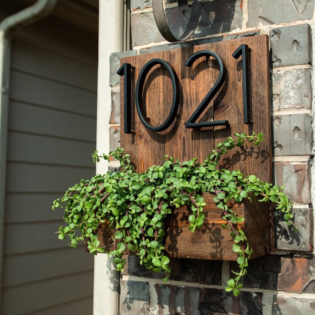 House Number Sign House Number Planter Address Planter - Etsy